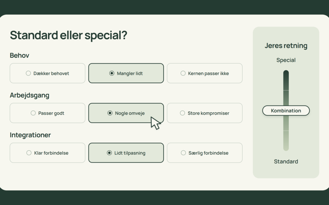 Færdigt system eller specialudvikling: hvad skal I vælge?